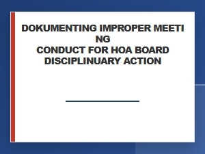 How to Report Hoa Meeting Misconduct