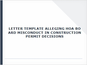 Hoa Board Misconduct in Permit Decisions