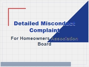 File a Hoa Board Misconduct Complaint