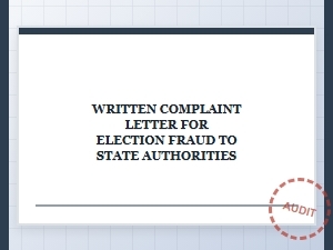 Reporting Election Fraud to State Authorities