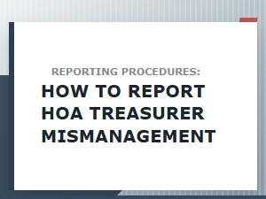 How to Report Hoa Treasurer Financial Issues