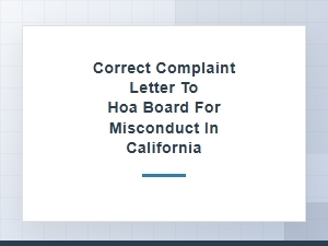 Filing a Complaint for Hoa Board Misconduct