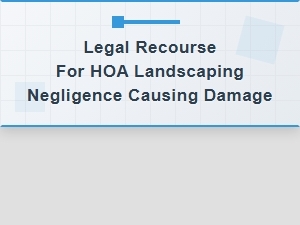 Property Damage Claims for Hoa Landscape Negligence